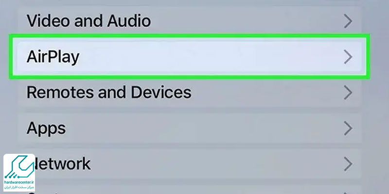 اتصال گوشی اپل به تلویزیون از طریق AirPlay