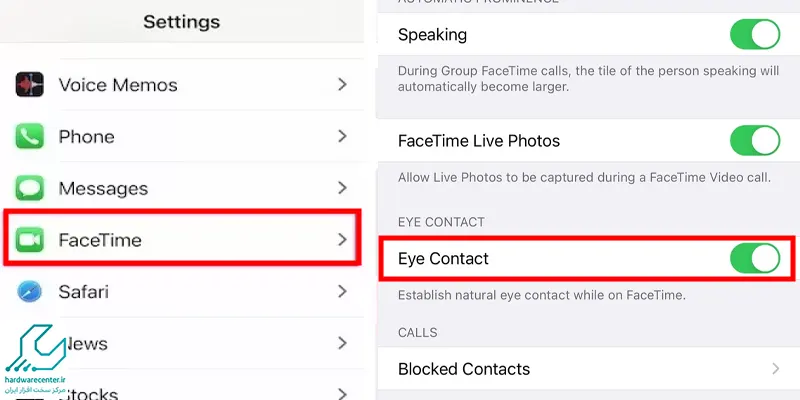 از قابلیت Eye Contact در فیس تایم استفاده کنید