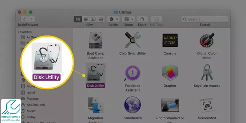رفع مشکل تصویر نداشتن مک بوک با استفاده از حالت Recovery Mode و Disk Utility