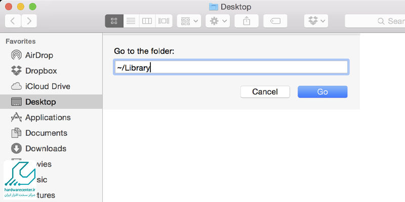 اجرای فایندر و دسترسی به بخش menu bar