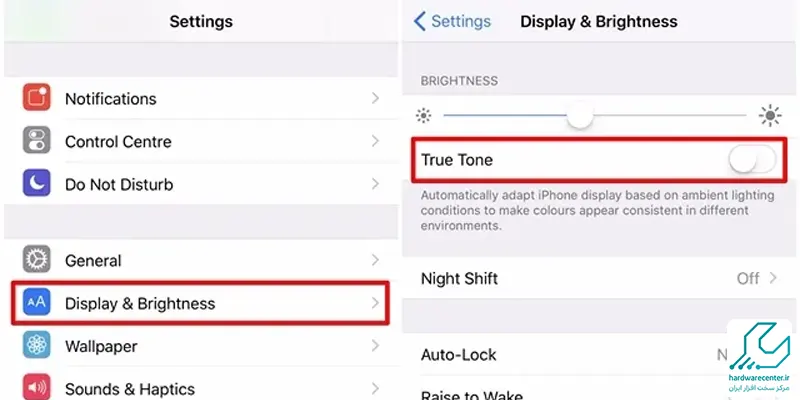 تشخیص ال سی دی اصل آیفون با پشتیبانی از قابلیت True Tone