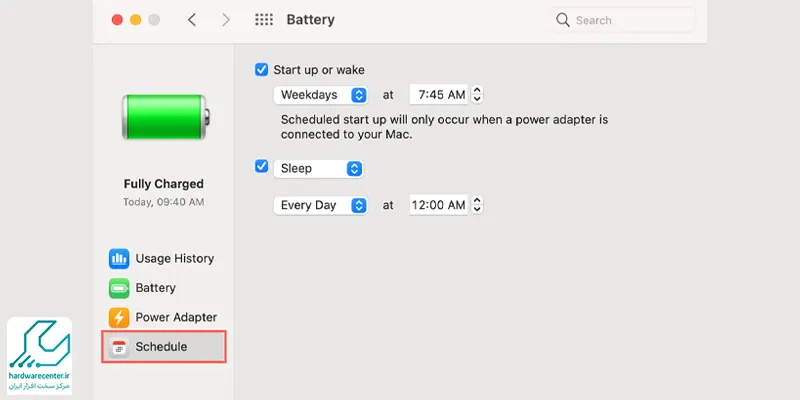 غیر فعال سازی Scheduled Startup و Power Nap در مک بوک