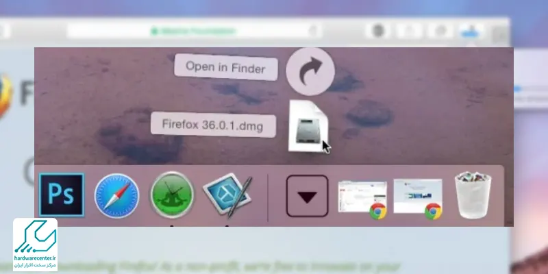 فرآیند نصب فایل dmg در مک